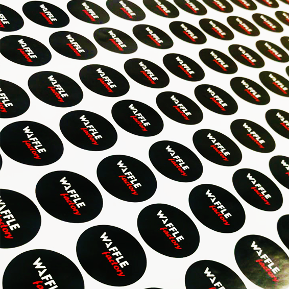 Impression de stickers, Waffle Factory, Paris