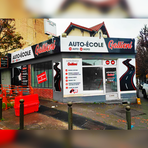 Fabrication et pose d'une enseigne et d'une vitrophanie pour une auto-école à Argenteuil