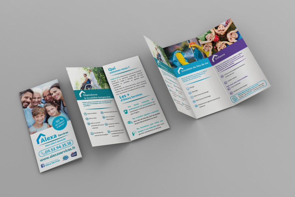 Création et impression d'une brochure pour un groupe d'agences de services à la personne