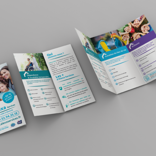 Création et impression d'une brochure pour un groupe d'agences de services à la personne